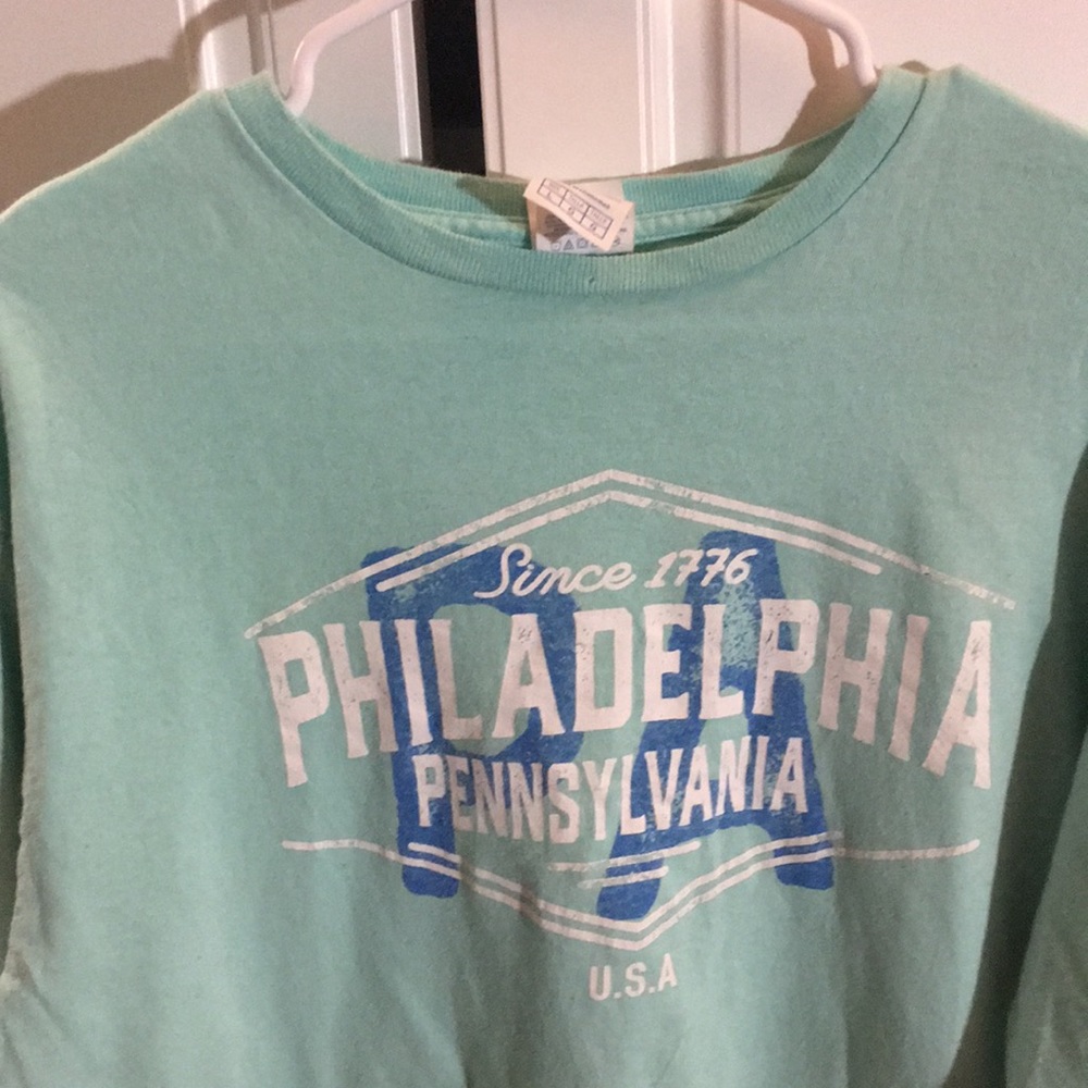 Neon blue Philadelphia Pensilvania long sleeve t